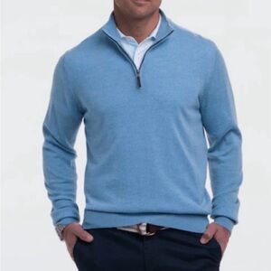 Fairway & Greene Men's Baruffa Merino Quarter Zip Windsweater (1199)